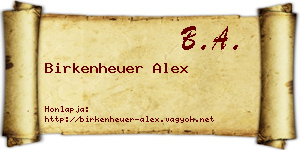 Birkenheuer Alex névjegykártya